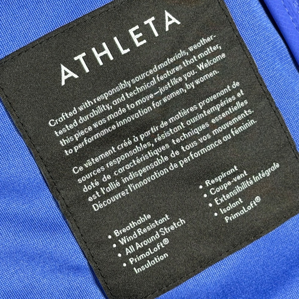 Athleta Inlet Vest 2.0 Blue Primaloft Insulated Wind Resistant 768928-00 Women L - Picture 11 of 15